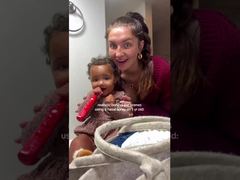 【ई】 1 साल के बच्चे की बंद नाक के लिए, माँ क्लीनोट चुनती हैं।