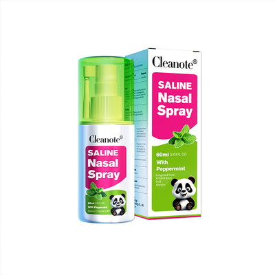 गुणवत्ता पीपरमिंट क्लीनोट सालिन नाक धुंध 0.9% NaCl सालिन नाक स्प्रे के लिए राइनाइटिस ठंड congested फैक्टरी